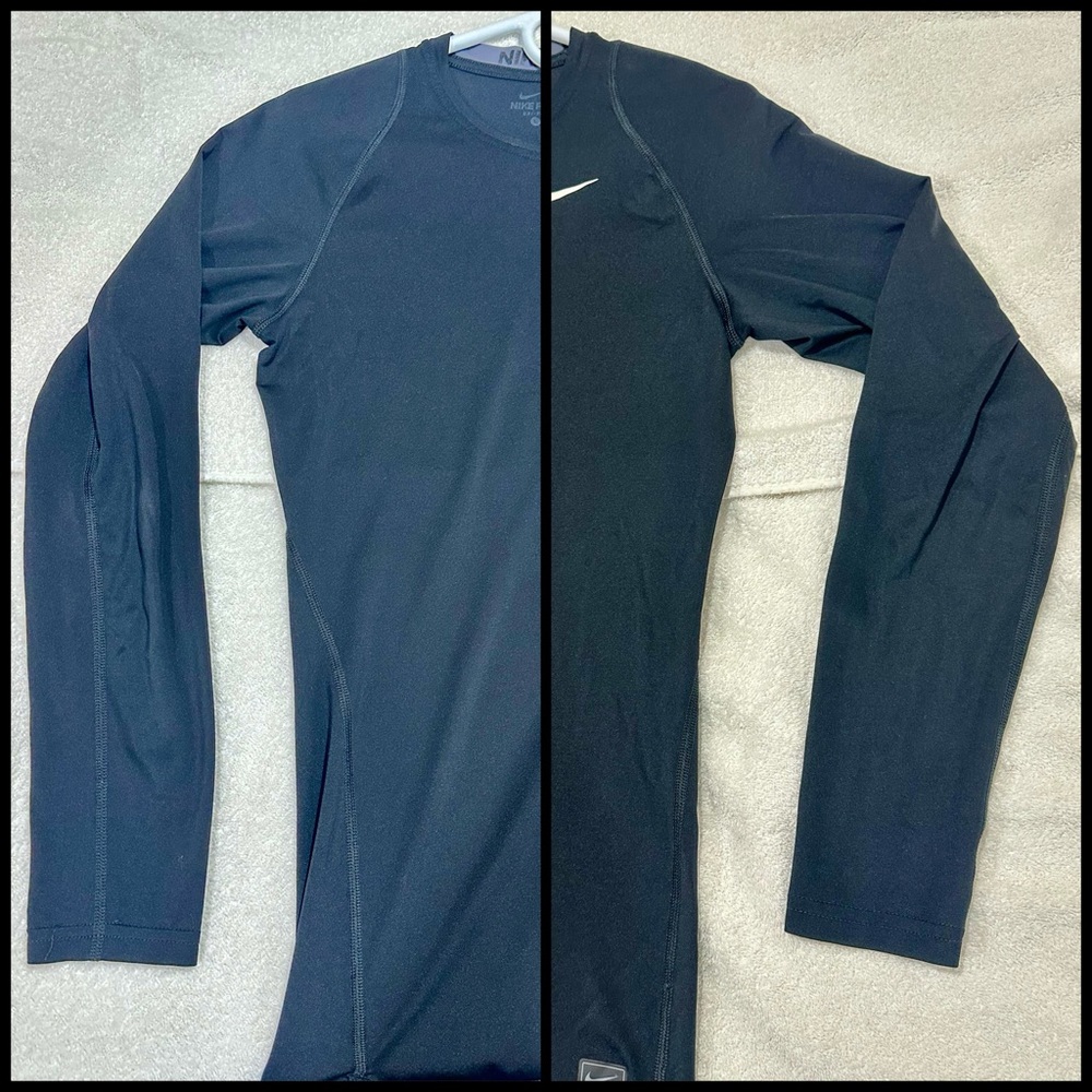 Nike DriFt 🏏🥅⛳️💯✅Long Sleeve Compression Shirt Large Black One Owner 👌🏼☀️🌟 - Picture 5 of 16